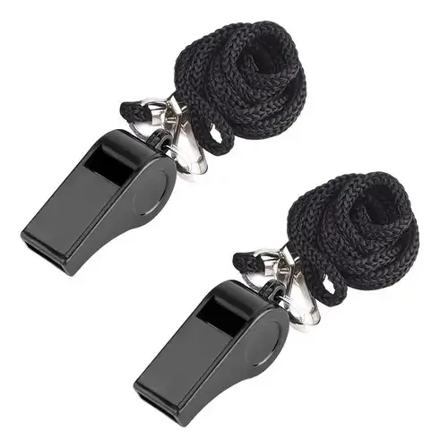 Kit 2 Apitos De Plástico Com Cordão Escola Juiz Futebol Cor Sortidas