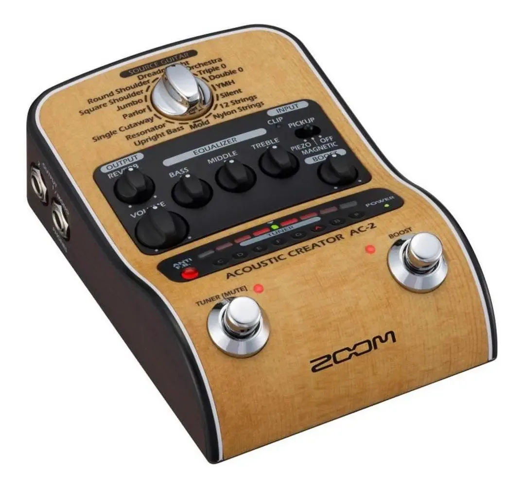 Pedaleira Zoom Acoustic Creator Ac-2 Para Violão