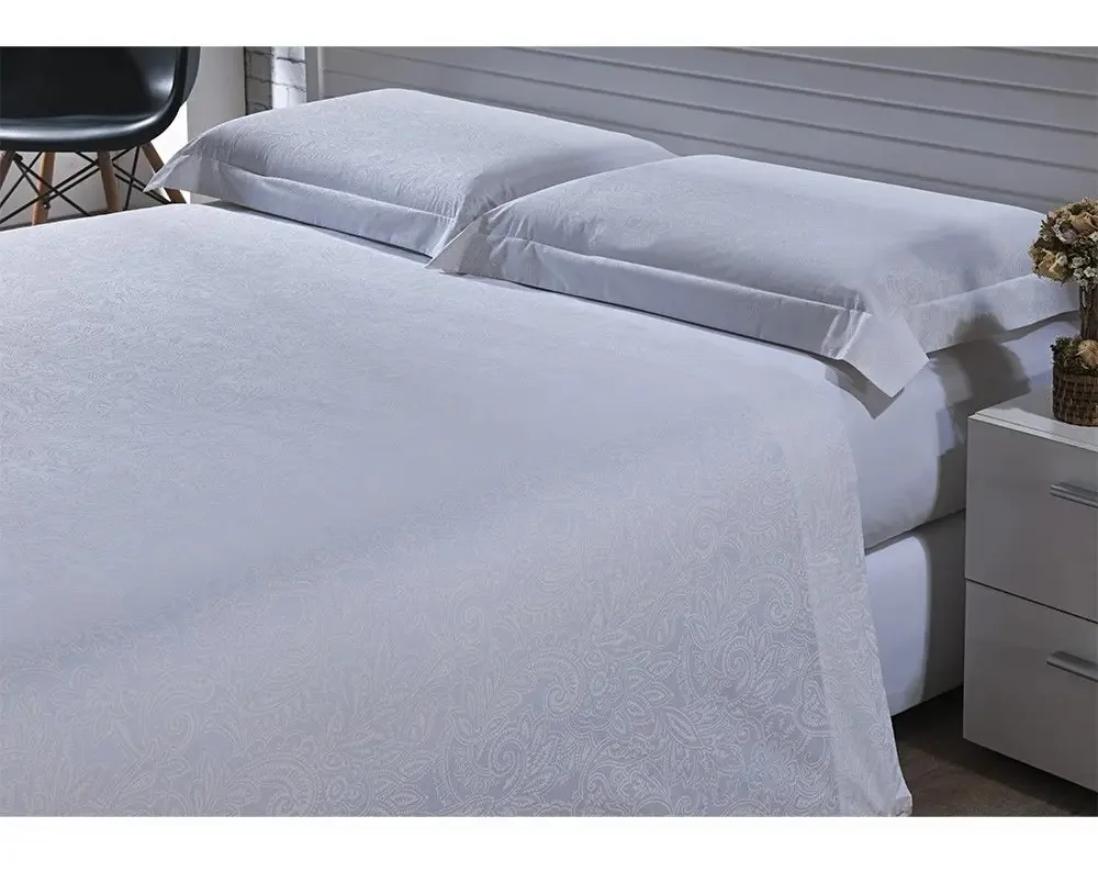 Jogo Cama Solteiro 200 Fios Murano 3 Pçs Branco Niazitex Branco
