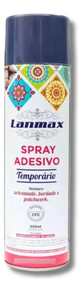 Cola Spray Cola E Descola 550 Ml Aplicação Temporária Lanmax Cor Branco