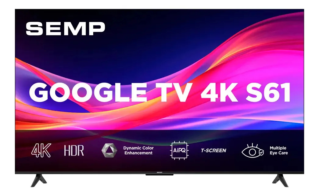 Smart TV Semp 55" Ultra HD 4K Google TV Bluetooth