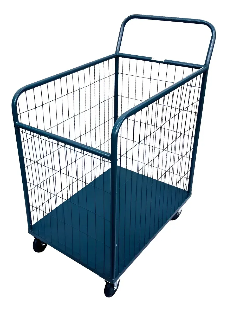 Carrinho Plataforma Telado Tipo Abastecedor Picking 300kg