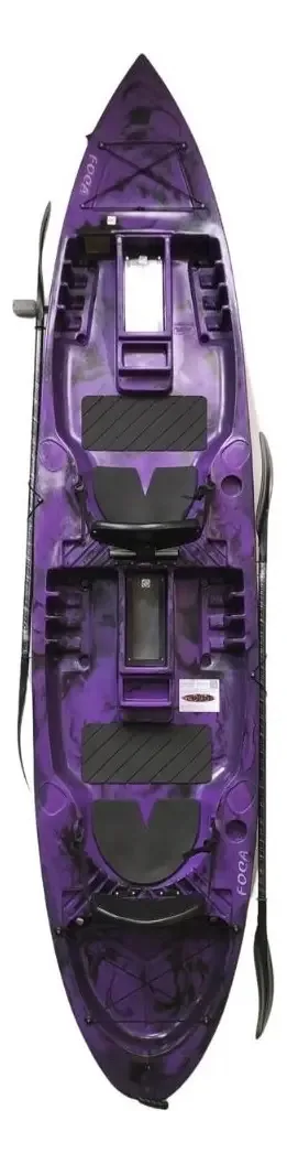 Caiaque Duplo New Foca Standard Caiaker + 2 Remos Cor Roxo