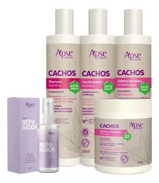 Kit Apice Cachos Shampoo, Condicionador, Ativador E Outros