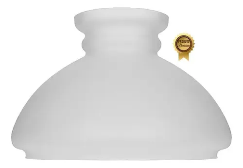 Cupula De Vidro Liso Fosco 23,5 Para Lustre E Candelabro