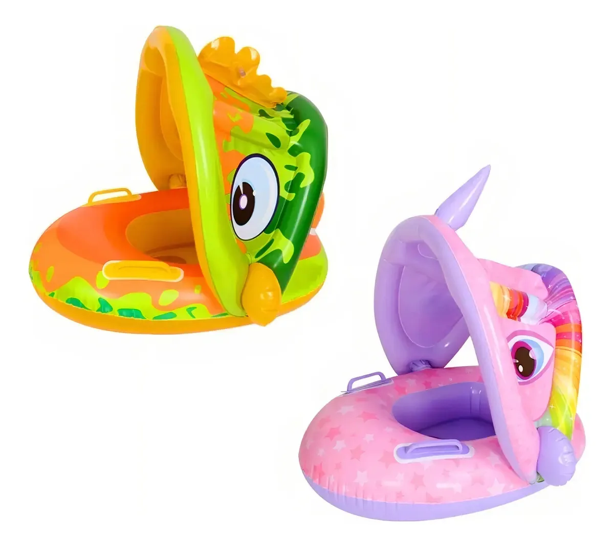 Boia Infantil Dinossauro Verde Com Proteção Solar Sun Way