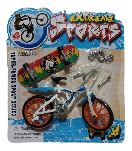 Bicicleta+ Skate De Dedo - Extreme Super Power Sports Séries