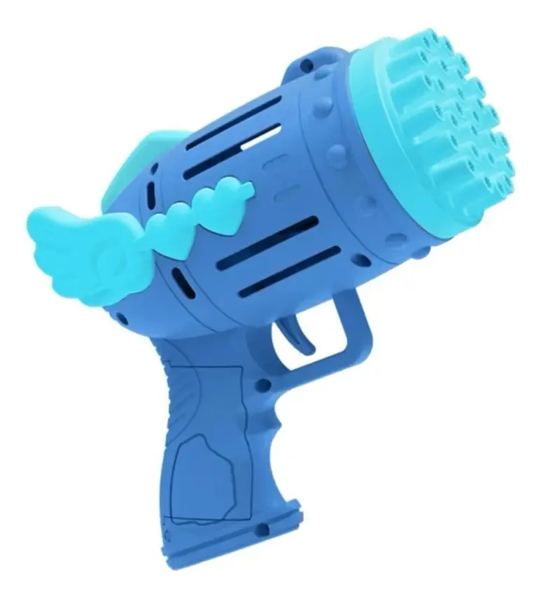 Bazuca Lança Bolha De Sabão Pistola Azul Brinquedo Criança