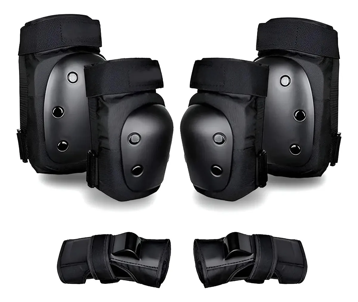 Kit Proteção Completa Bigo Imports Skate Patins Bicicleta Preto