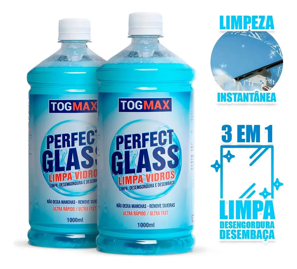 Limpa Vidros Profissional Limpeza De Vidro - 2 Lts