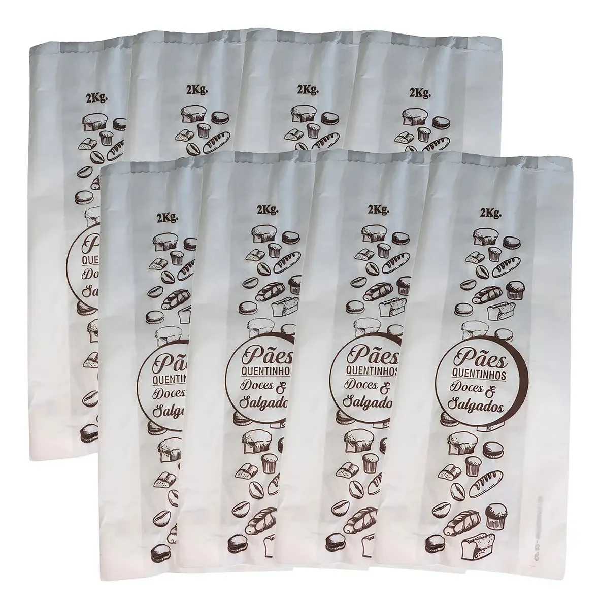 Saco Papel Kraft Branco 2kg 500 Unidades Escritex para Pães Doces e Salgados