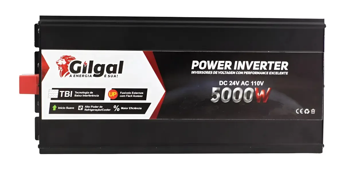 Inversor de Corrente Gilgal 5000W, de 12V para 220V