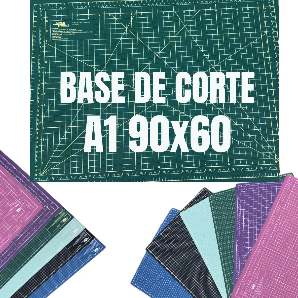 Base De Corte 90x60 Placa A1 Patchwork Scrapbook Tapete Gande De Corte Cor Verde 20vinte