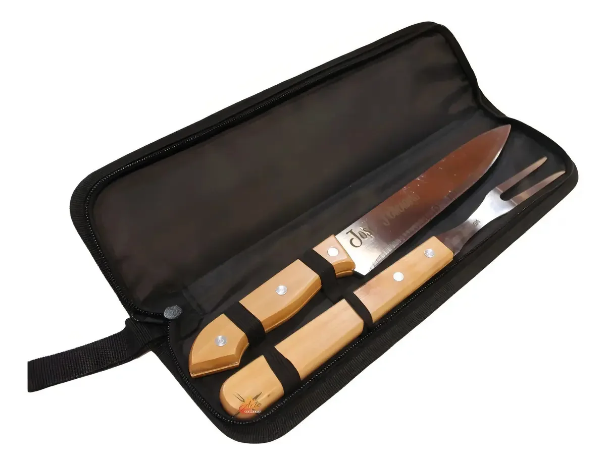 30 Kits Para Churrasco Garfo E Faca C Estojo Personalizados
