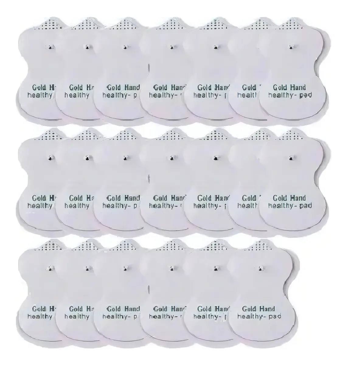 Eletrodos Pads Silicone Branco Autoadesivo 6x8cm 20 Unidades