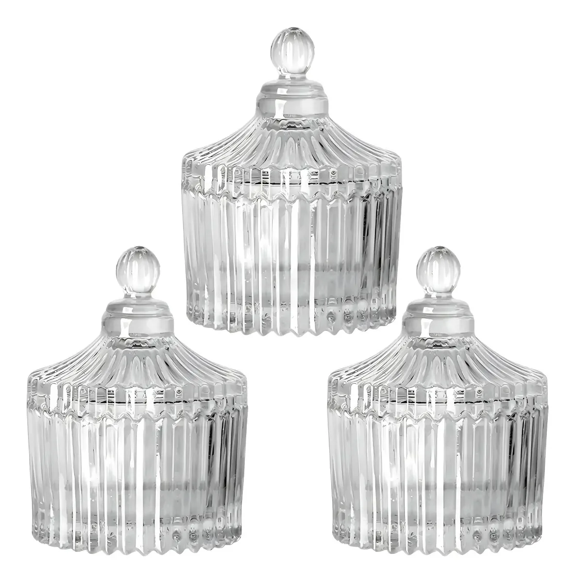 Kit 3 Mini Bomboniere Potiche Lembrancinhas Decorações Velas