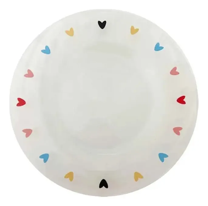 Prato Raso Coração Porcelana E Cia
