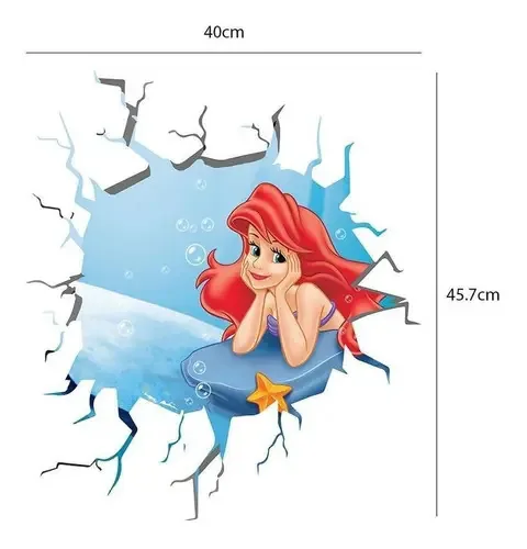 Adesivo De Parede Buraco Falso Ariel