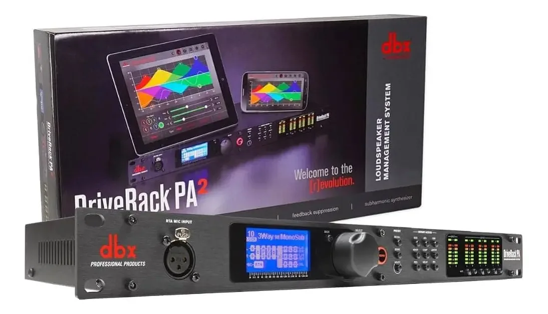 Processador Crossover Digital DBX DriveRack PA2 AutoEQ AFS USB