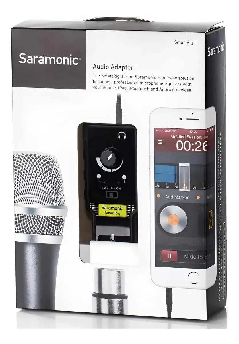 Interface De Audio Smartfone Smartrig 2 Saramonic Cor Preto