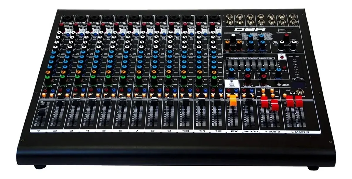 Mesa De Som Dbr Dm12 12 Canais Interface Usb Pc Com