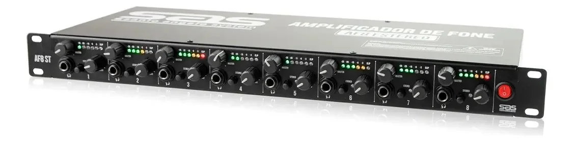 Amplificador de Fone Santo Angelo AF8 ST 8 Canais Estéreo 110V