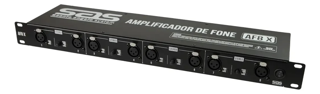 Amplificador de Fone 8 Canais Santo Angelo AF8 X