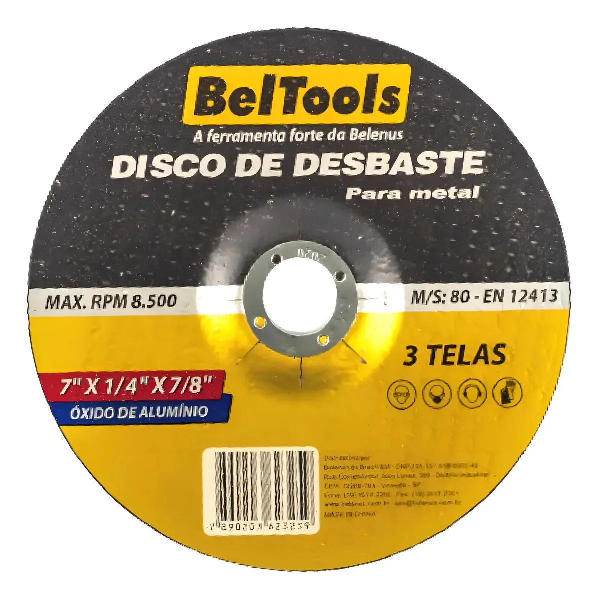 Kit 6 Disco Desbaste 7x7/8 Corte Metal Beltools