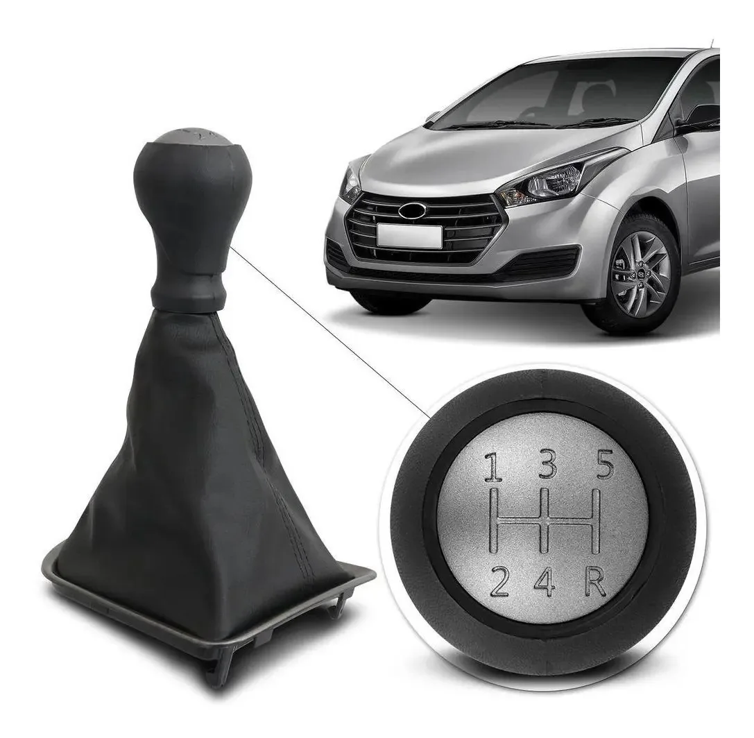 Bola de Câmbio HYUNDAI HB20 Preta com Lente Cromada - G COMPONENTES GBC113