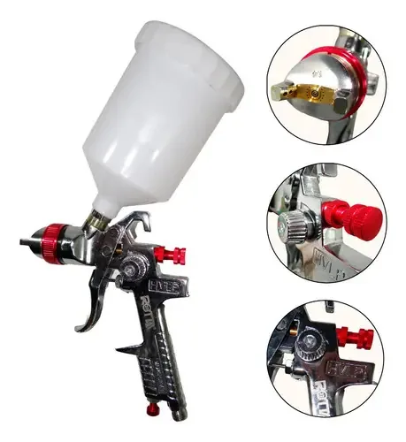Pistola Pintura Hvlp Profissional Automotivo Gravidade 1.4mm