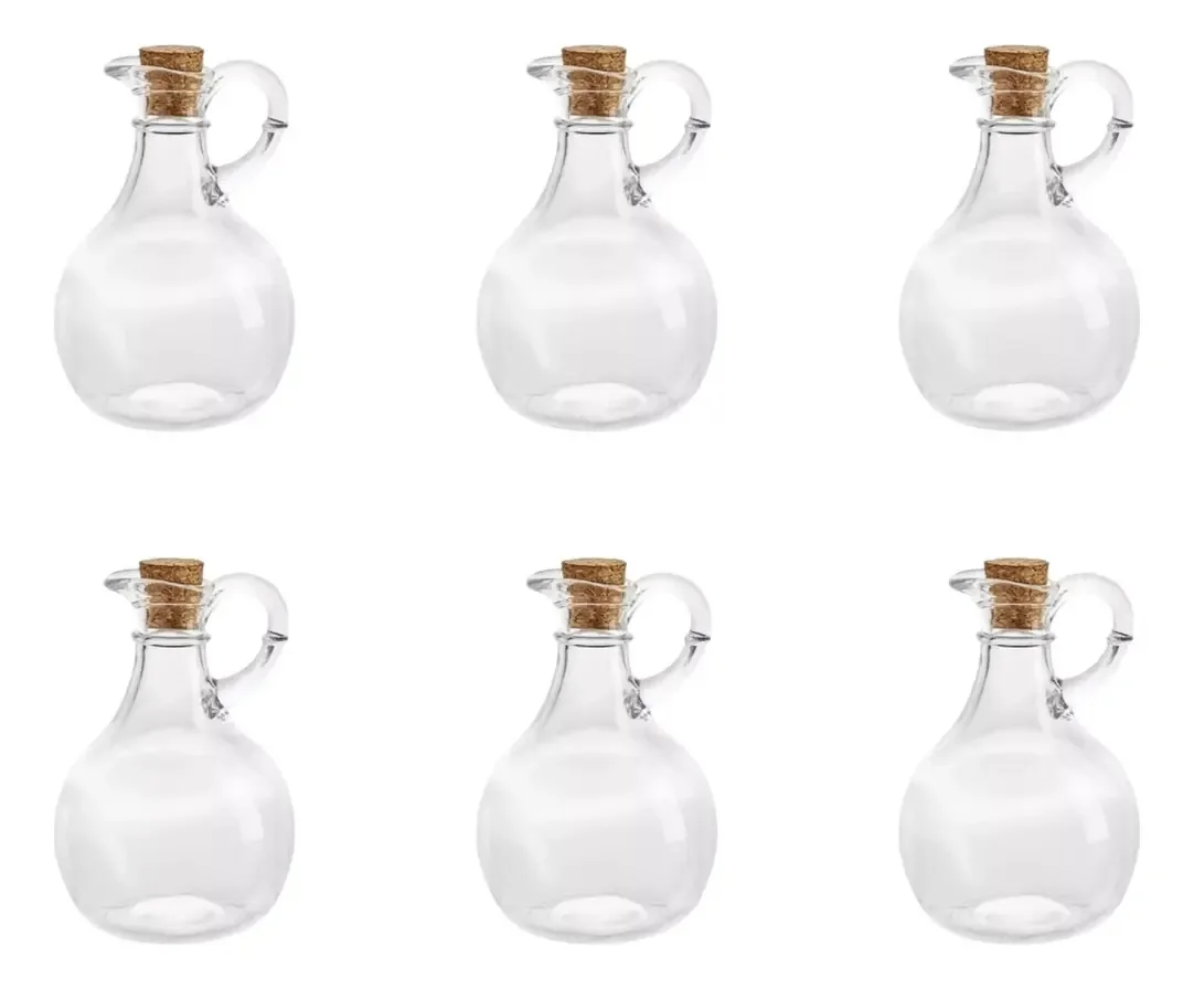 6 Galheteiro De Vidro E Cortiça 320ml