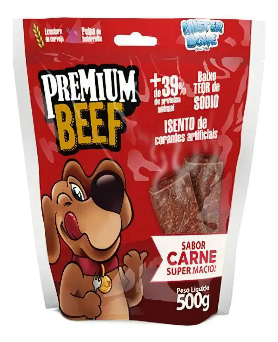 Bifinho Mister Bone Sabor Carne 500g