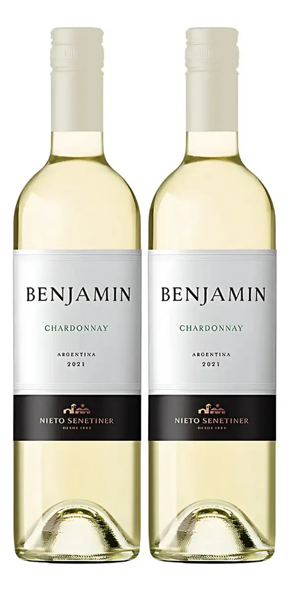 Kit 2 Vinhos Argentino Benjamin Branco Chardonnay 750ml
