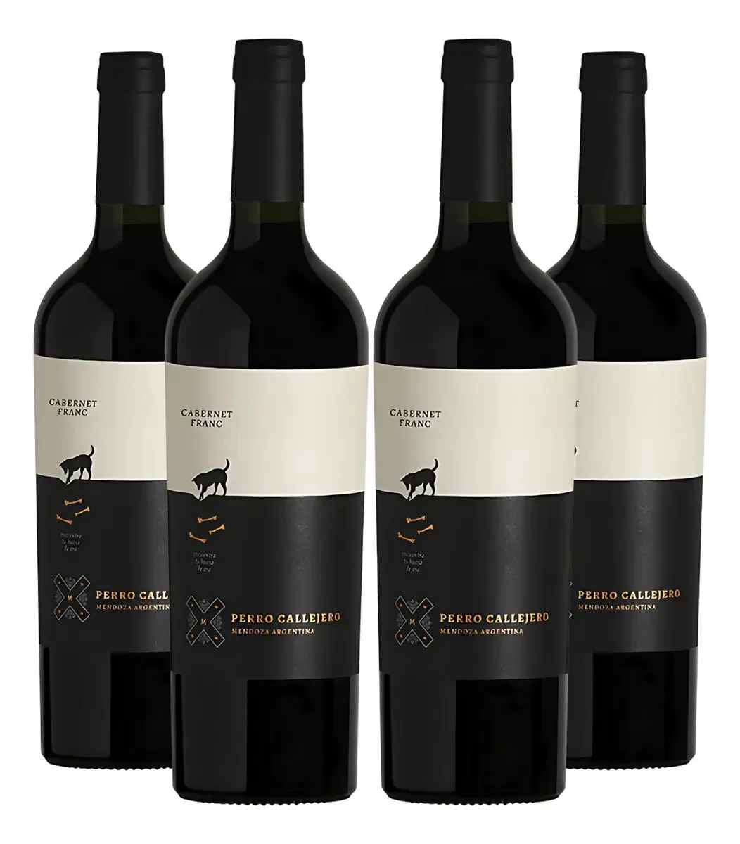 Kit 4 Vinhos Argentino Perro Callejero Cabernet Franc 750ml