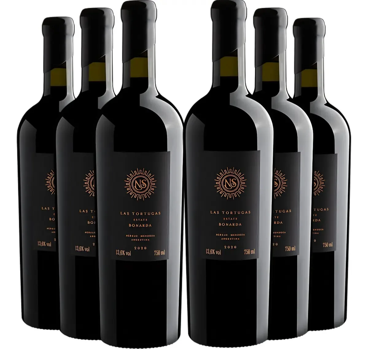 Kit 6 Vinhos Argentino Nicanor Las Tortugas Bonarda 750ml