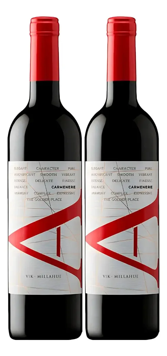 Kit 2 Vinhos Chileno Vik A Tinto Carménère 750ml