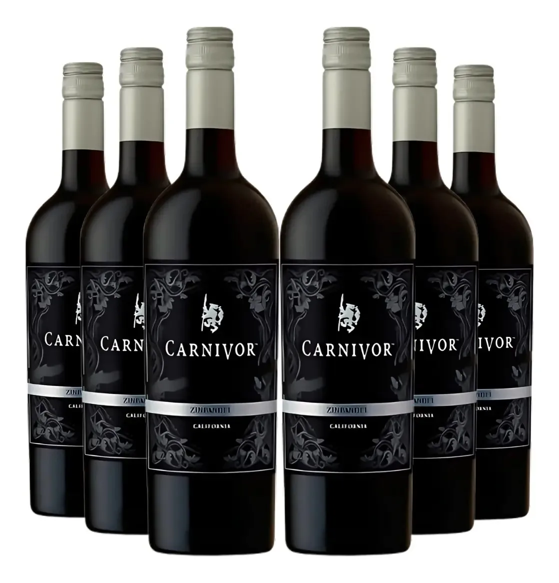 Kit 6 Vinhos N.americano Carnivor Tinto Zinfandel 2021 750ml