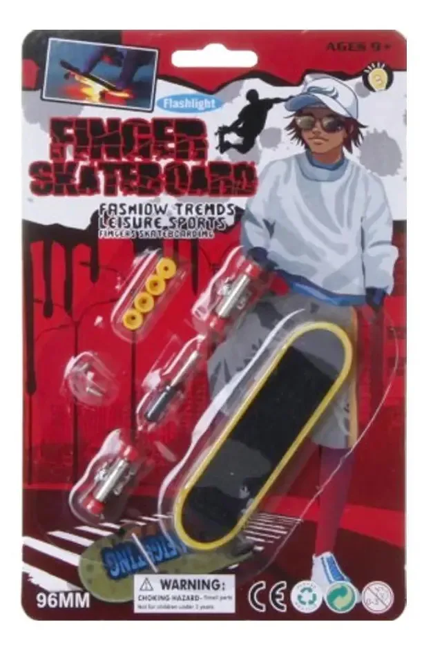 Kits Skates De Dedo Brinquedo Com Luz Led E Acessórios 5un
