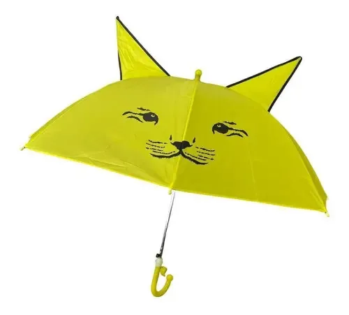 Guarda-chuva Infantil Com Orelhinha Amarelo