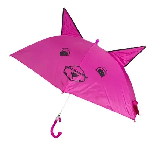 Guarda-chuva Infantil Com Orelhinha Pink