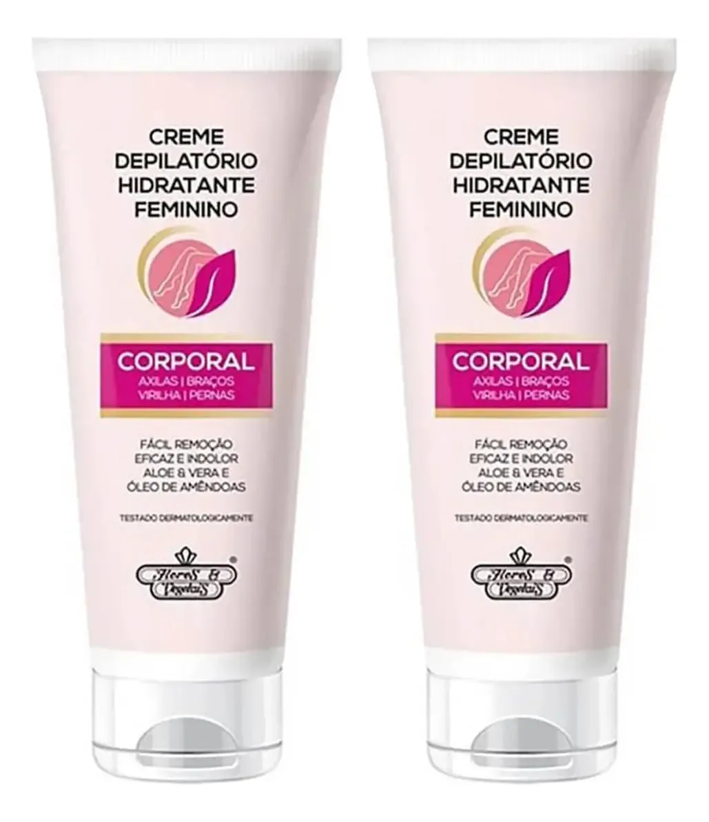 Creme Depilatório Feminino Flores E Vegetais 200g 2 Unidades