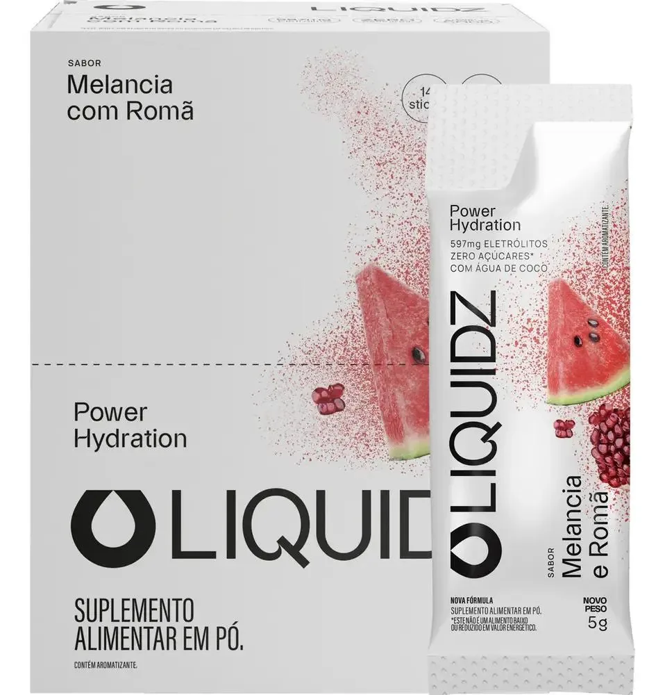 Liquidz - Eletrólitos Zero Açúcares - Sabor Melancia Com Ro