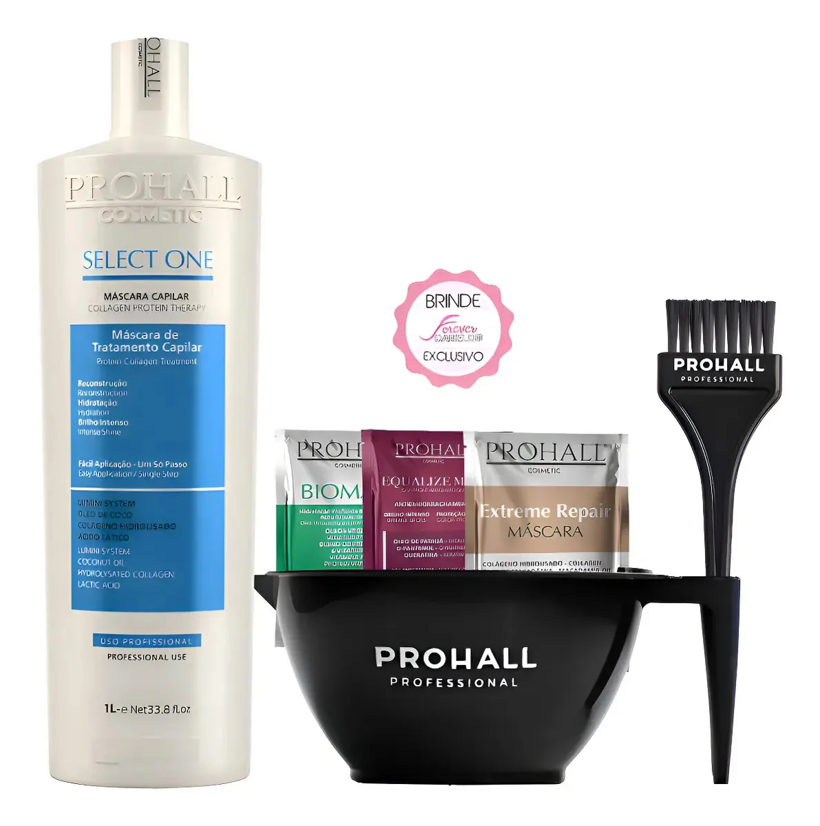 Alinhamento Select One Orgânica Resultado Rápido Prohall 1l Kit