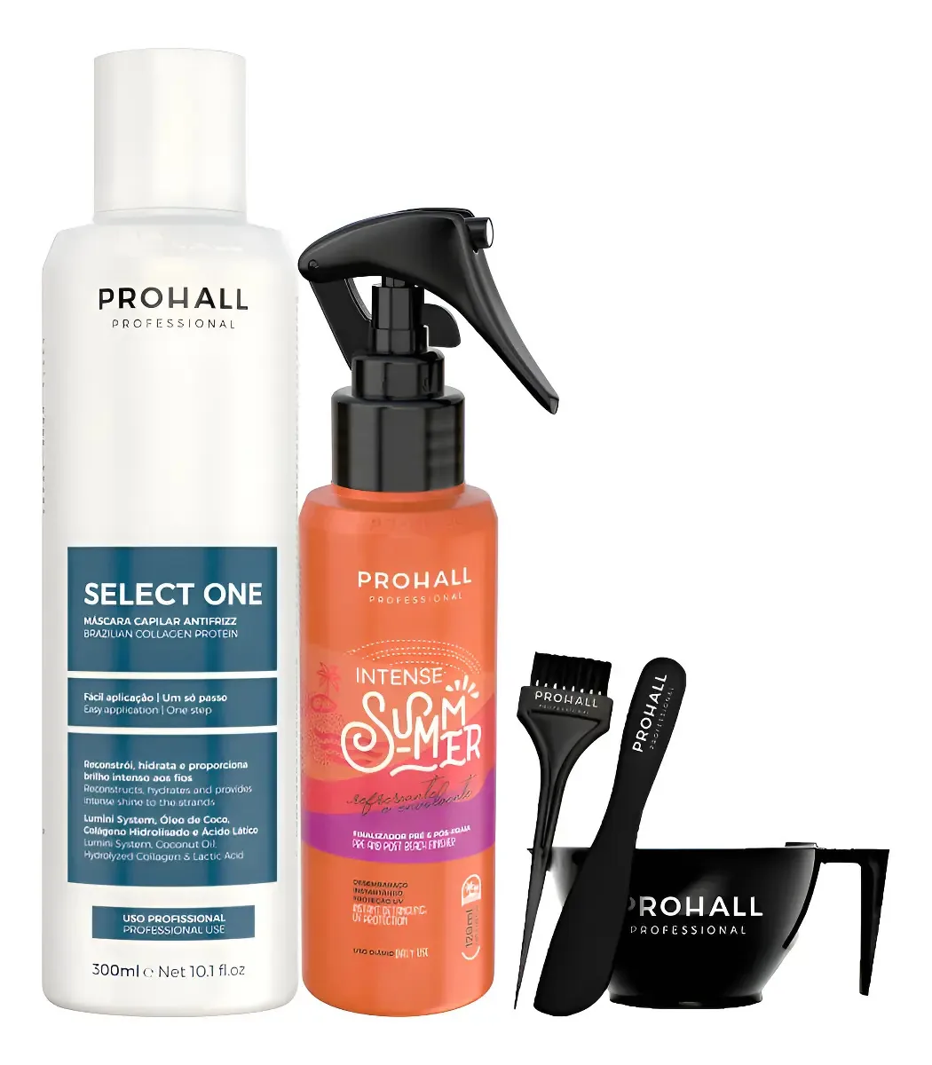 Kit Prohall Intense | Proteção Uv E Alinhamento 300ml