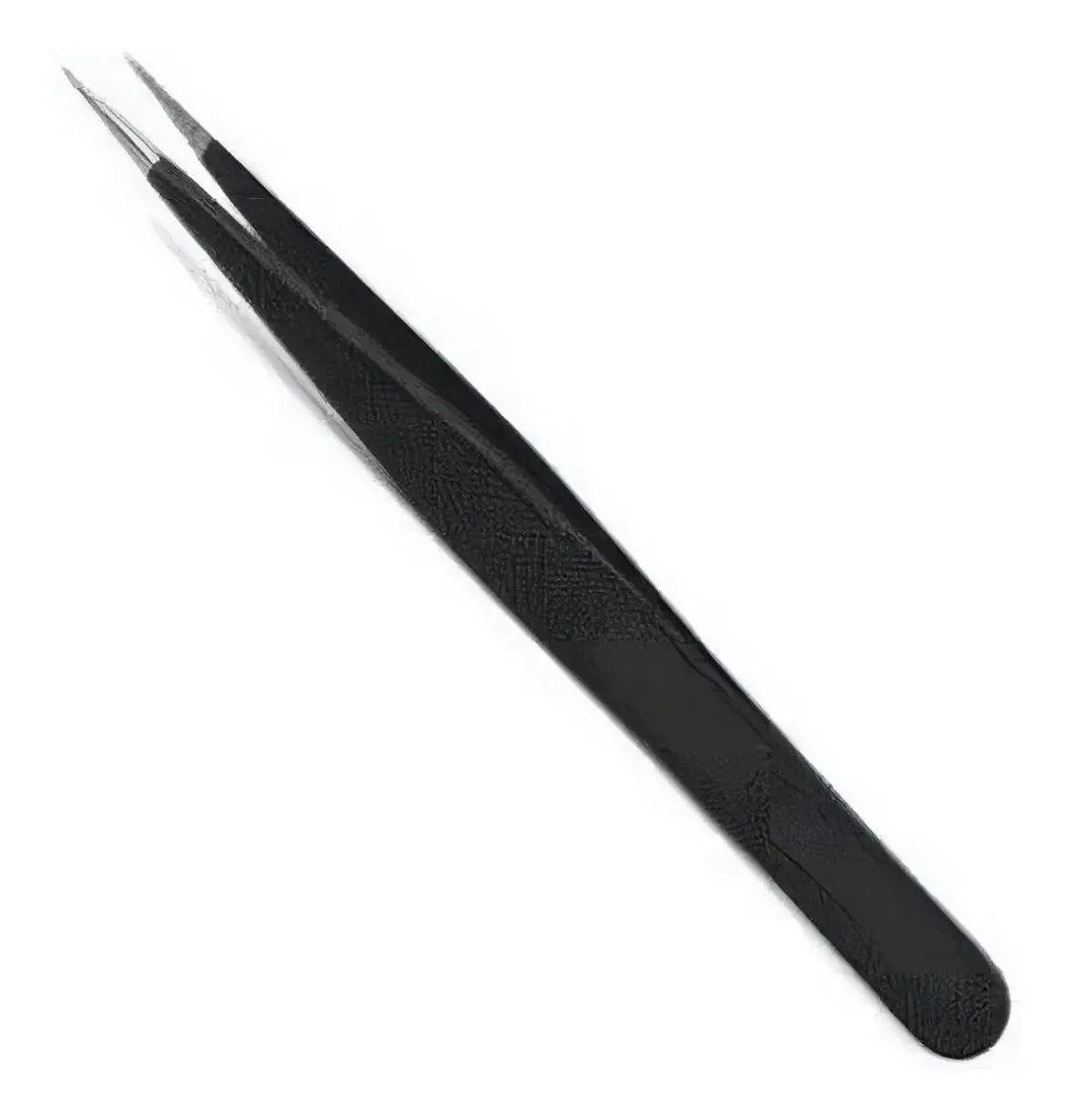 Pinça Antí-estática Preta Inox Ds-tools A - Reta 125mm