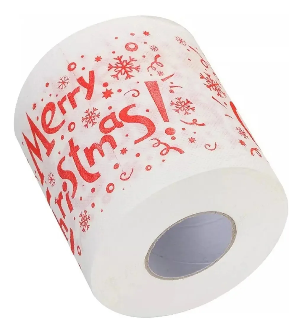 Papel Higiênico Natal Decoração Banheiro Merry Chrystmas