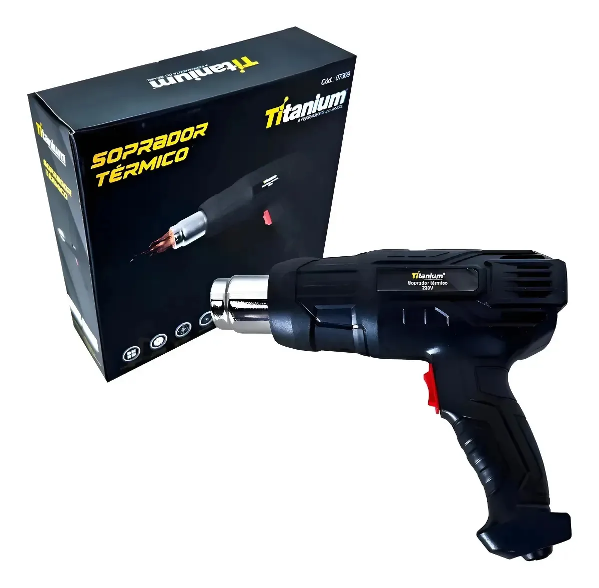 2x Soprador Térmico 1500w Profissional 2 Estágios Titanium 0