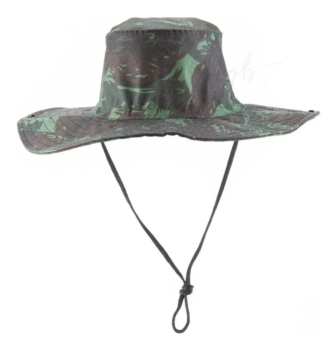 Chapéu Pescador Verde Camuflado Proteção Solar Caça e Camping