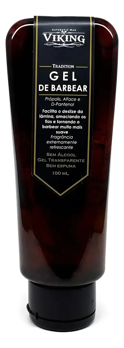 Gel De Barbear Transparente - Tradition - 100 Ml - Viking