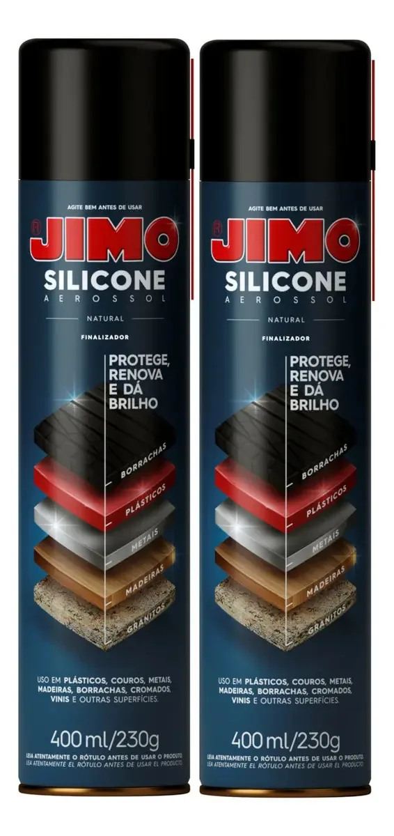 Jimo Spray Silicone Natural Aerossol Carro Moto Barco 400ml
